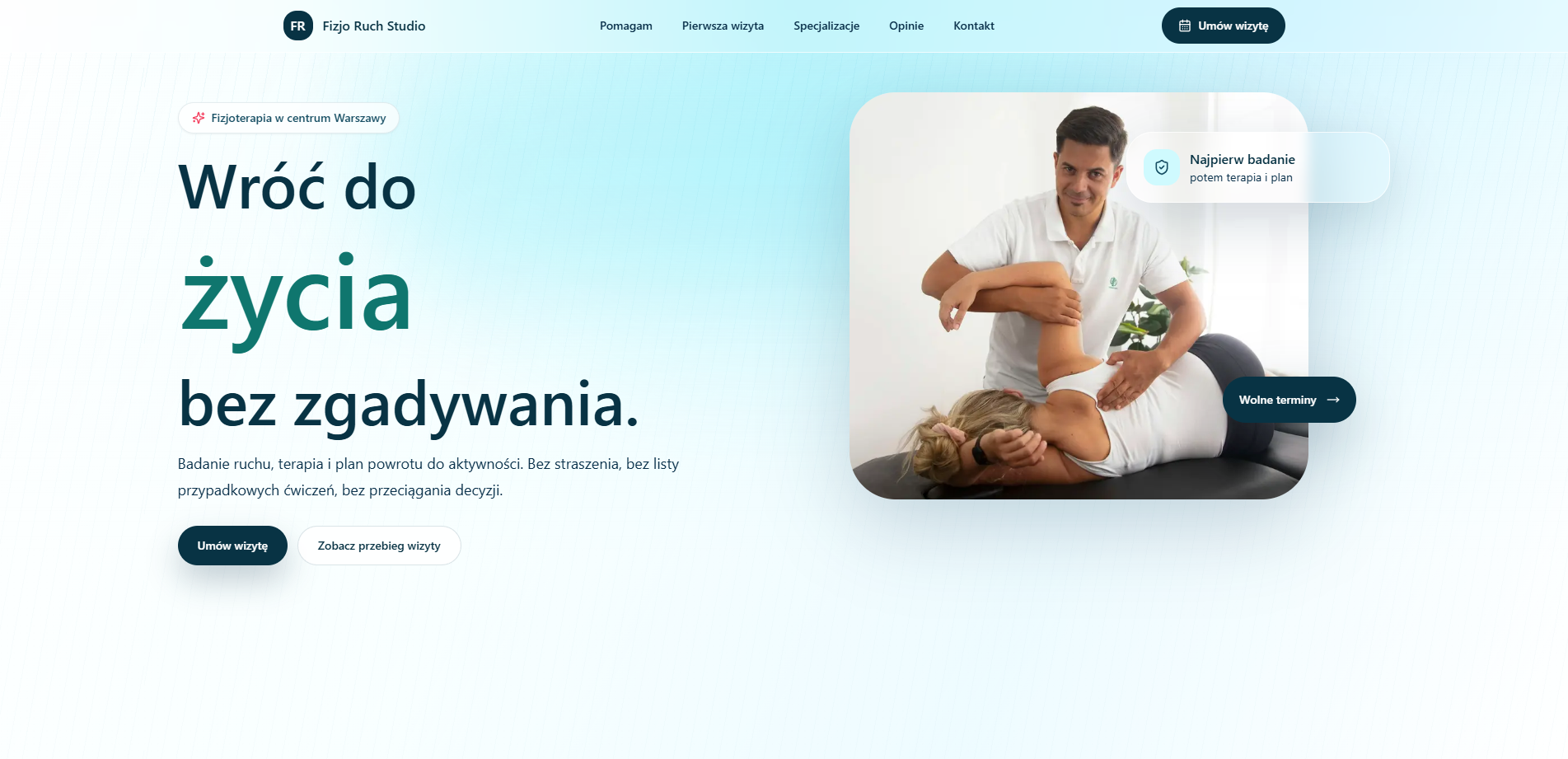 Podgląd przykładowej strony internetowej
